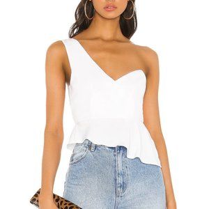 Karlie One Shoulder Top in White superdown